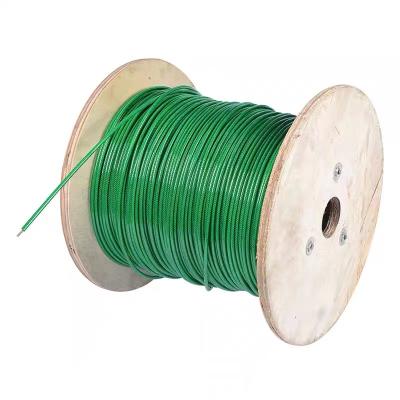 China High Tensile DIN3060 Green Wire SUS316 6X19iwrc PU Coated Stainless Steel Wire Rope for sale