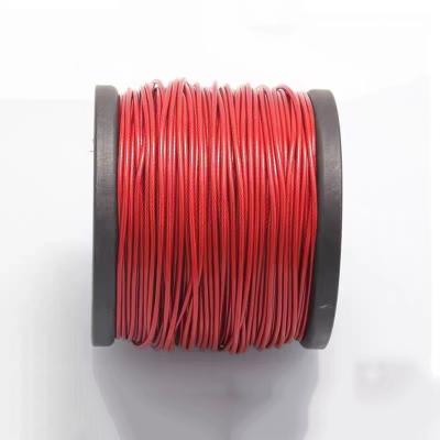 China Fishing Wire SUS304 / 316 Red PVC Coated Stainless Steel Wire Rope for sale