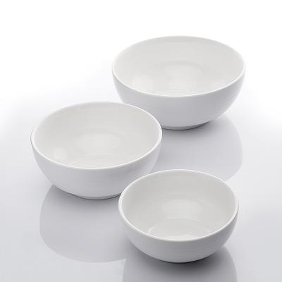 China Durable Ceramic Thick Stocked High Quality Shiny Bowl Rice Cereal Soup Bowl Porcelain 6.5-9 Inches For Tableware for sale