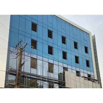 China Magnetic Exterior Double Glazed Glass Screen Building Curtain Wall Aluminum Window for sale