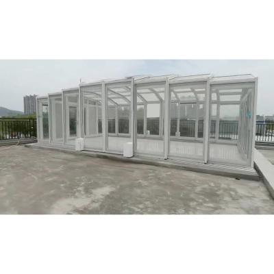 China Modern Patio Enclosure Aluminum Profiles Retractable Roof Solarium for sale