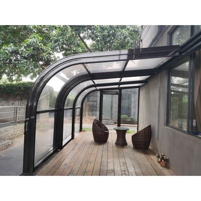 China Modern Retractable Patio Fence Aluminum Roof Garden Solarium for sale