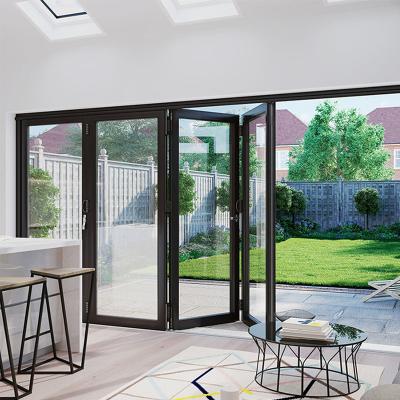 China Durable Hot Sale Good Price Powder Coating Exterior Exterior Plus Panel Aluminum Double Folding Glass Door Bedroom for sale