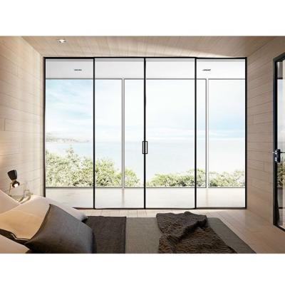 China Durable thin aluminum glass french doors exterior sliding philippines price for sale