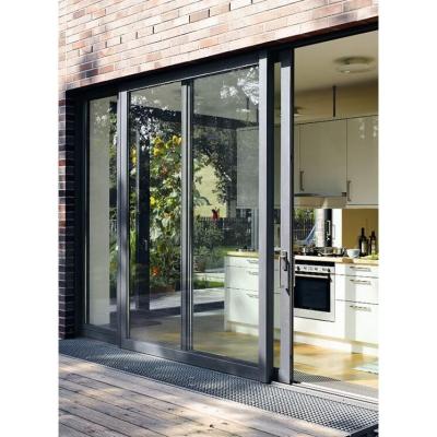 China Durable Residential Kitchen Glass Panel Aluminum Patio Sliding Door for sale