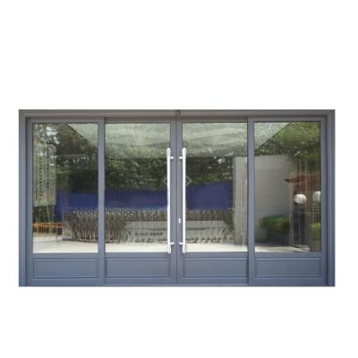 China Durable Large Double Glass Front Entry Aluminum Sliding Door in Kenya for sale