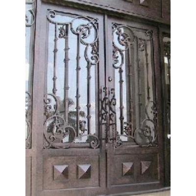 China Modern Durable Security Home Metal Double Front Entry Doors for sale