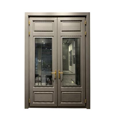 China Fabric Shop Store Glass Door For Doors Entrance Doors Curtains Exterior Store Front Modern Aluminum Commercial Durable Large Fiberglass Glass for sale