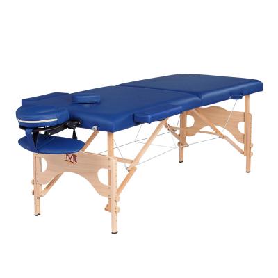 China Wholesale Modern Manufacturer Wholesale OEM Massage Table PU Leather Facial Bed Portable Folding Wooden Massage Table for sale