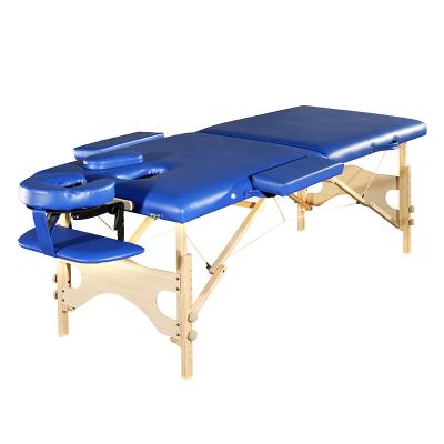 China Wholesale Modern Manufacturer Wholesale OEM Massage Table PU Leather Facial Bed Portable Folding Wooden Massage Table for sale