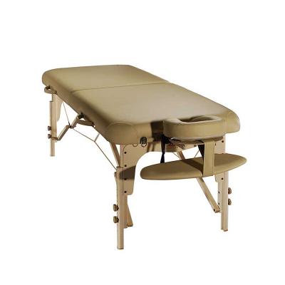 China Wholesale Manufacturer OEM Modern European Beech Wood Memory Foam Wooden Portable Folding Massage Table for sale