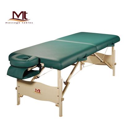 China Wholesale OEM manufacturer beauty salon beauty salon modern portable wooden lightweight folding massage table memory foam facial bed for sale