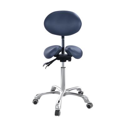 China OEM Modern Ergonomic Design Wholesale Manufacturer High Quality PU Height Adjustment Saddle Stools Saddle Leather Chair for sale