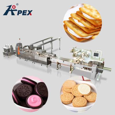 China Two-way Multi-function Bakery Biscuit Cookie Jam Filling Industrials Processing Machinery Automatic Biscuit Making Clamping Machine for sale