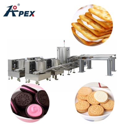 중국 No Cookie Machine Will Stop Large Capacity Frequency Inverter Adjustable Multifunction Automatic Cookie Cream Sandwich Making Machine 판매용