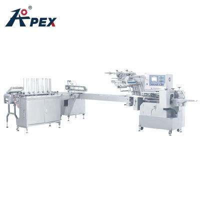 중국 This model can replace the labor cost of placing trays by hand reduce industry labor cost Tray Packing Machine Plastic Tray automatic feeding food automatic packing line 판매용