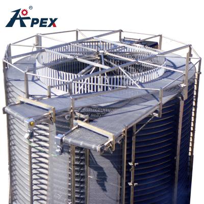 China Heavy Duty and Reliable for Ss304 Long Life Low Maintenance Tower Spiral Vertical Cooling Conveyor for Sale à venda