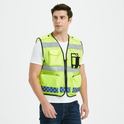 China Mingrui Custom Made High Quality Anti-Static Construction 100% Polyester Water Proof Reflective Vest for sale