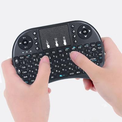 China Mini Keyboard i8 Air Touchpad Spanish English-Russian Wireless Mouse TV Android RGB 2.4GHz Handheld Wireless Keyboard for sale