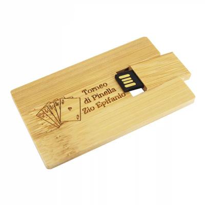 China Environmental Wooden USB Wooden Credit Card With Customer Logo Printing 1GB 2GB 4GB 8GB USB Business Wooden Card Instant Order for sale