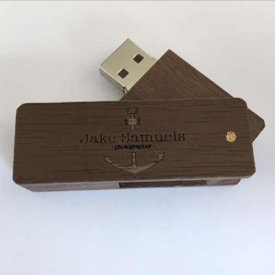 China High Quality Folding Twist Wooden USB Pen Drive 3.0 1 Gig 4 GB 8GB 16GB 32GB Swivel USB 2.0 Flash Drive for sale