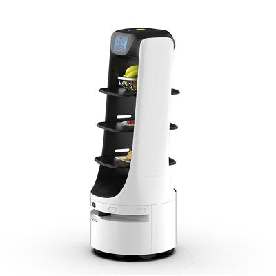 China Small Restaurant Autonomous Robotic Food Delivery Autonomous Hotels Navigation Service Robot for sale