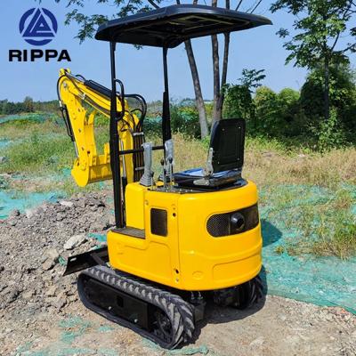 China Rippa Micro Hydraulic Crawler Small Excavators Mini Trench Digger 1 Ton Mini Excavator zu verkaufen