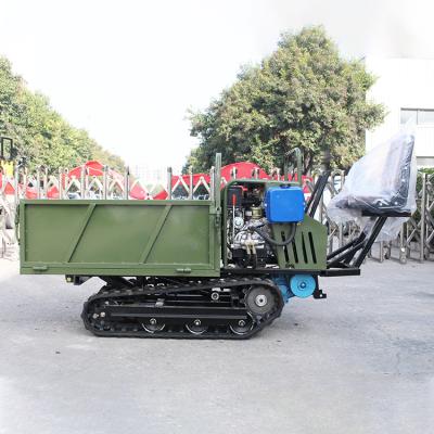 China 500kg 2 Ton Diesel Hydraulic Crawler small Mini Dumper High power engine Te koop