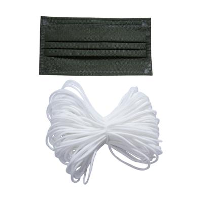 China Factory Free Sample 3mm Elastic Ear Loop Rubber Band Elastic Earloop Cord For Face Mask Te koop