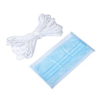 Cina 2.8 Mm White Round Thin Soft Rope Bungee Loop Elastic Rope Ear Support Rope Ear Loop Elastics Tie Band in vendita