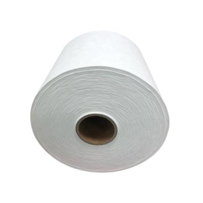 China High quality hot air cotton nonwoven fabric 45gsm weight 50gsm*260mm fluffy use for disposable tablecloth, adult incontinence pad for sale