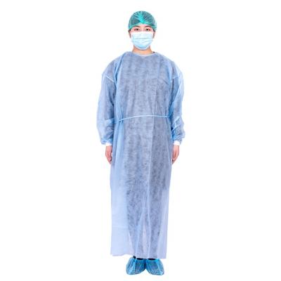 China Unsterilized White Medical Care Dispoable Isolation Protective Suit Gown SPP+PE White Medical zu verkaufen