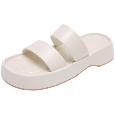 China New Arrival Chunky Platform Comfortable Casual Outdoor Beach Slippers Cushioning For Women for sale