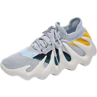 China Cushioning New Arrival Fly Woven Breathable Socks Sports Shoes Women Fashion Casual Shoes for sale