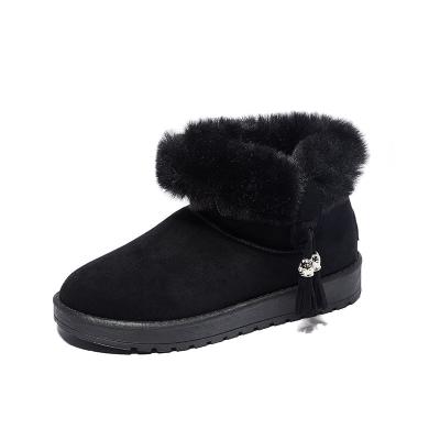 China Wholesale Women's Cushioning Thickening Fur Slip-on Ladies Winter Plush Snow Boots Thermal Shoes Short Platform Fur Ankle Boots For Women for sale