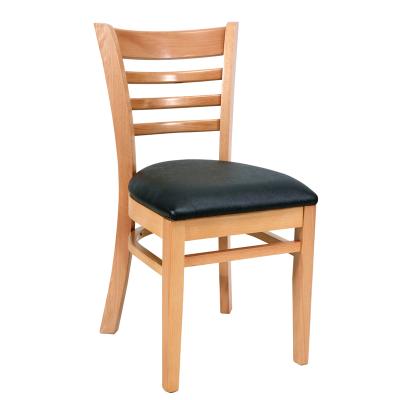 China Commercial Grade Comfortable Restaurant Stackable Wooden Dining Chair for sale