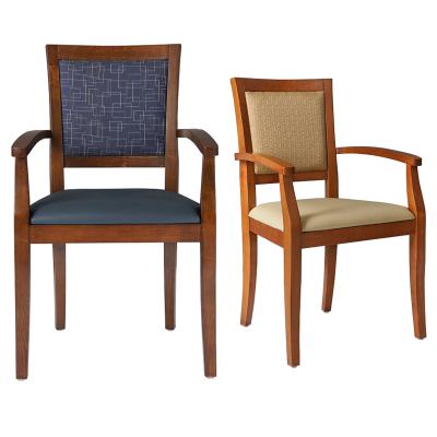 China Modern New Design Aged Care Wood Frame Modern Armrest Chairs for sale