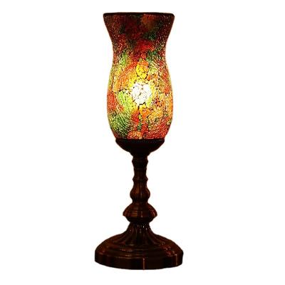 China Factory Price European Decorative Mosaic Glass Decorative Turkish Table Lamps for sale