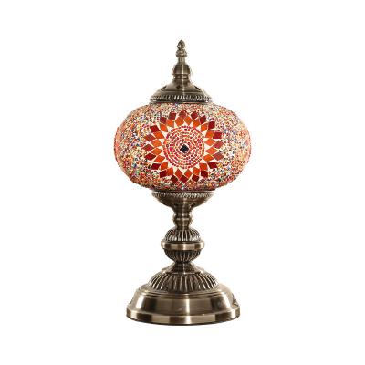 China Good Reputation Turkish Lamps Colorful Glass-Glass Coffee Table Lamps Mosaic Lamps EUROPEAN for sale