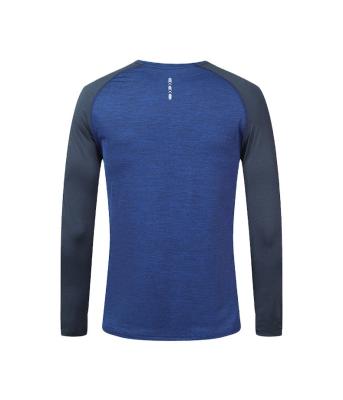 China Breathable Men Long Sleeve Slim Fit Jacket Thumb Hole Workout Running Yoga Shirt for sale