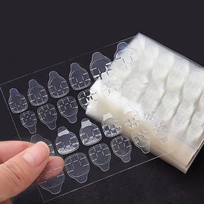 China Meaterial Eco-friendly Double Side Glue Nail Sticker Waterproof Breathable Fake Nail Tips Adhesive Labels Nail Glue for sale