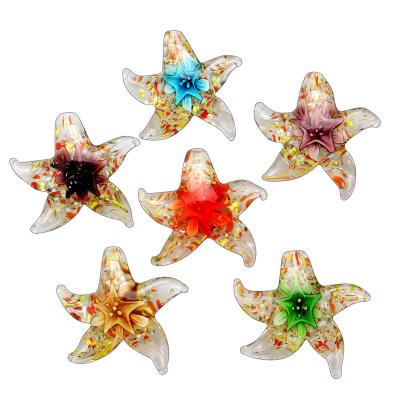 China Murano Glass Punk Starfish Spell Animal Flower 3D Lampwork Beads Pendants Diy Necklace for sale