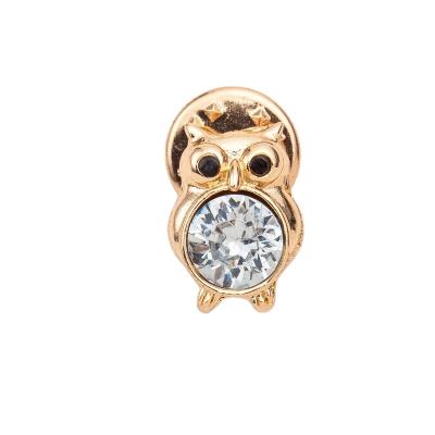 China ALLOY Owl Crystal Brooch For Women Men Cute Fashion Scarf Clip Animal Accessories Party Gifts Jewelry for sale