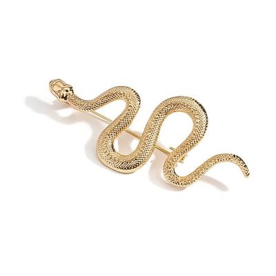 China ALLOY Design Gold Color Snake Brooches Men Women Unique Lady Luxury Metal Snake Animal Brooch Pins Casual Party Fashion Jewelry Gifts for sale