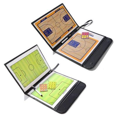 China Leatherwear Two - half football tactics board Basketball referee coach tactics board folding magnetic two fold tactics instruction board for sale