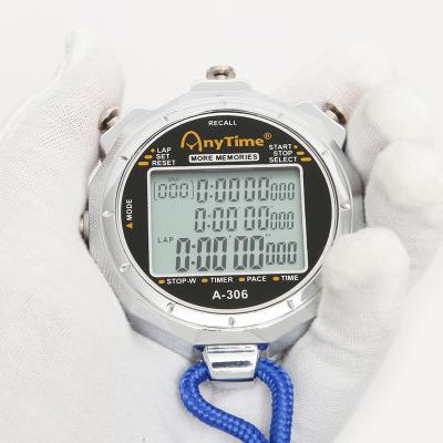 China Alarm Metal case three rows 100 multi-function electronic stopwatch referee outdoor sports competition timer for sale