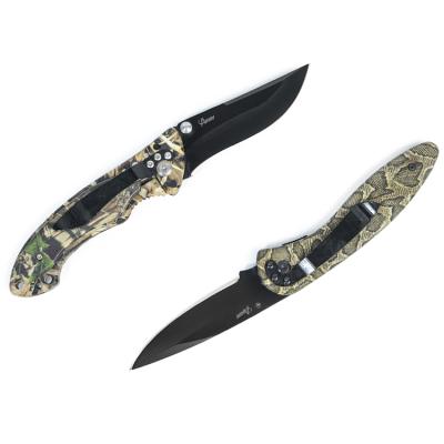 China Camouflage Printing Non-variable Handle Folding Knife 8CrR14 Blade, The Group Of Ten Handle Pocket Knife for sale