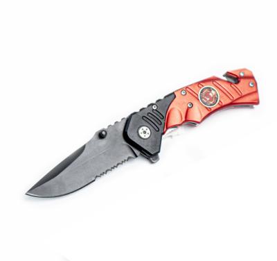 China EDC Non-Variable Outdoor Knife Hunting Glass Breaker Tactical Military Knives With Belt Cutter Duty Pocket Knife for sale