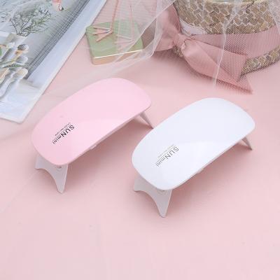 China Tiktok 2022 New 6w Mini Quike Dryer Nail Polish ABS Plastic UV Light Led Rechargeable Dryer Nail Lamp For Nails for sale