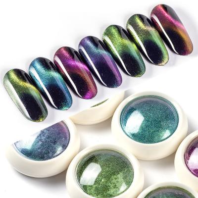 China Environmental Hot Selling Magic Mirror Powder Nail Paint Fine Manicure 12 Color Discoloration Decoration Fashion Mirror Powder for sale